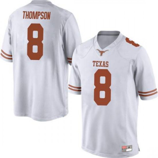 Mens University of Texas #8 Casey Thompson Game Football Jersey White